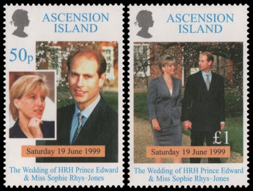 Ascension 1999 - Mi-Nr. 790-791 ** - MNH - Hochzeit Prinz Edward