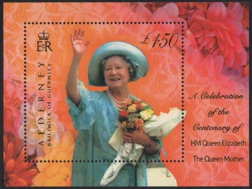 Alderney 2000 - Mi-Nr. Block 8 ** - MNH - 100. Geburtstag Queen Mum