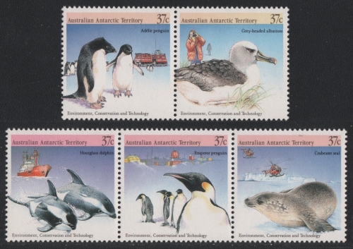 AAT / Austral. Antarktis 1988 - Mi-Nr. 79-83 ** - MNH - Vögel / Birds