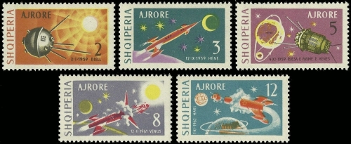 Albanien 1963 - Mi-Nr. 779-783 ** - MNH - Weltraum / Space