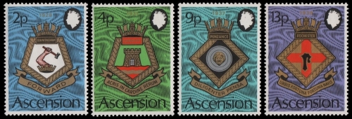 Ascension 1973 - Mi-Nr. 166-169 ** - MNH - Schiffswappen / Ship crests