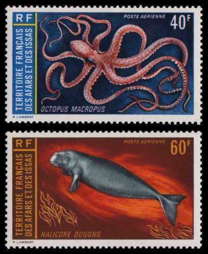 Afar und Issa 1973 - Mi-Nr. 80-81 ** - MNH - Meerestiere / Marine life