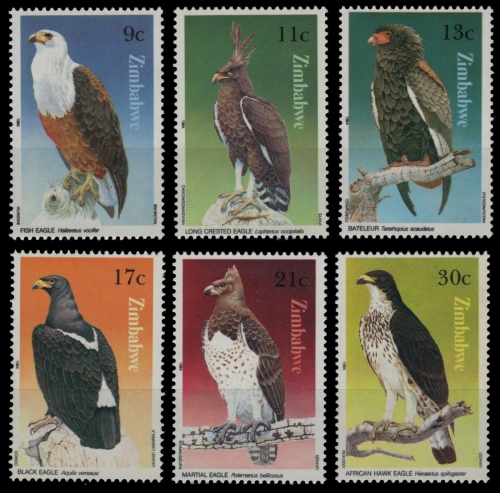 Simbabwe 1984 - Mi-Nr. 297-302 ** - MNH - Vögel / Birds