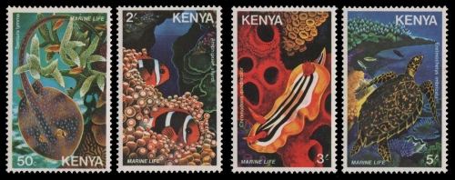 Kenia 1980 - Mi-Nr. 169-172 ** - MNH - Meeresleben / Marine life