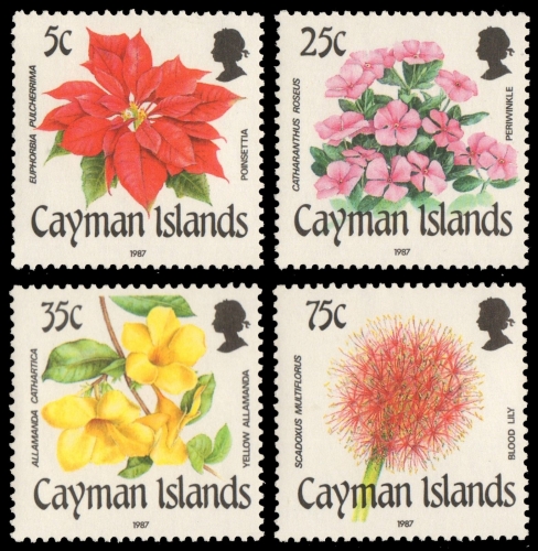 Kaiman-Inseln 1987 - Mi-Nr. 596-599 ** - MNH - Blumen / Flowers