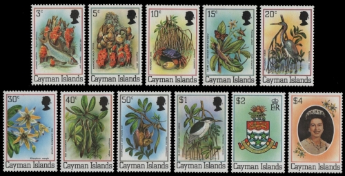 Kaiman-Inseln 1980 - Mi-Nr. 456-466 I ** - MNH - Fauna & Flora