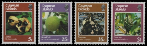 Kaiman-Inseln 1987 - Mi-Nr. 589-592 ** - MNH - Früchte / Fruits