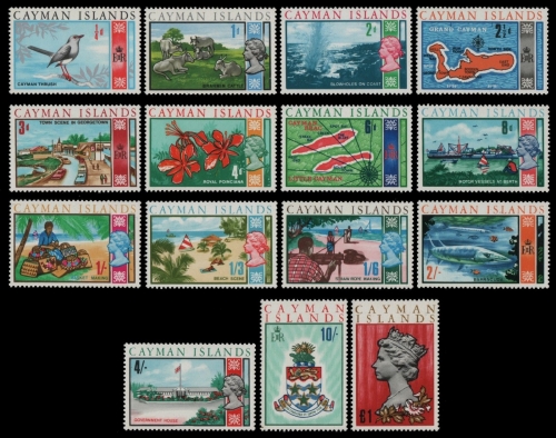 Kaiman-Inseln 1969 - Mi-Nr. 211-225 ** - MNH - Freimarken / Definitives