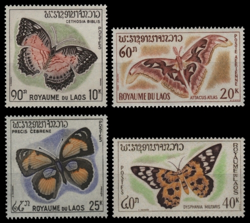 Laos 1965 - Mi-Nr. 151-154 ** - MNH - Schmetterlinge / Butterflies