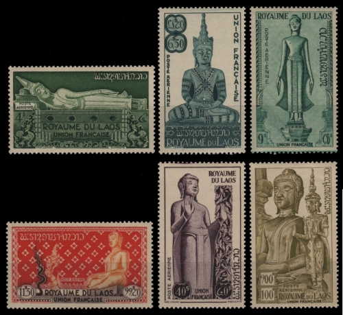 Laos 1953 - Mi-Nr. 34-39 ** - MNH - Buddha