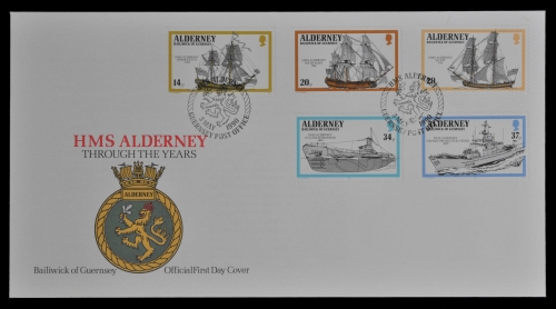 Alderney 1990 - Mi-Nr. 43-47 - Schiffe / Ships - FDC
