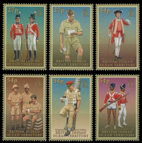 BIOT 2008 - Mi-Nr. 451-456 ** - MNH - Uniformen / Uniforms