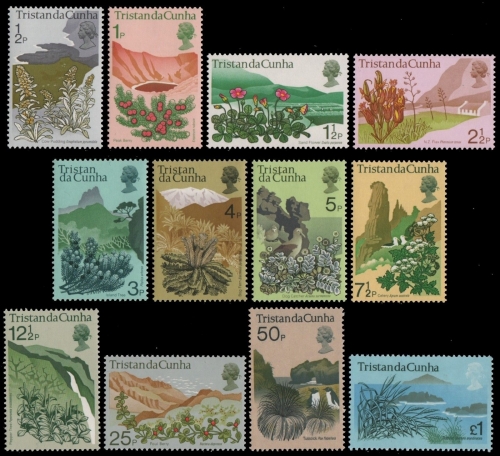 Tristan da Cunha 1972 - Mi-Nr. 162-173 ** - MNH - Flora