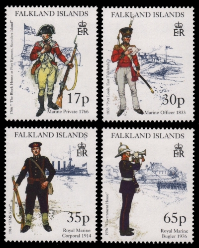 Falkland 1998 - Mi-Nr. 734-737 ** - MNH - Uniformen / Uniforms