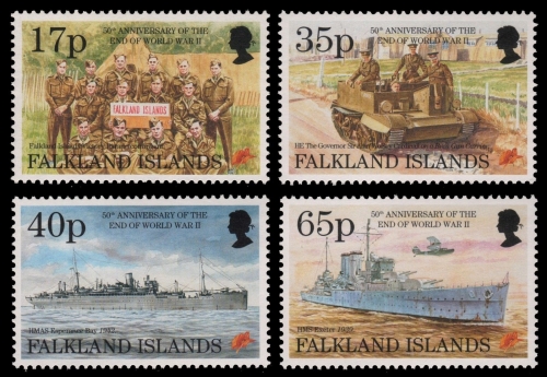 Falkland 1995 - Mi-Nr. 644-647 ** - MNH - Beendigung 2.Weltkrieg