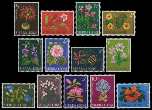 Sierra Leone 1963 - Mi-Nr. 208-220 ** - MNH - Blumen / Flowers