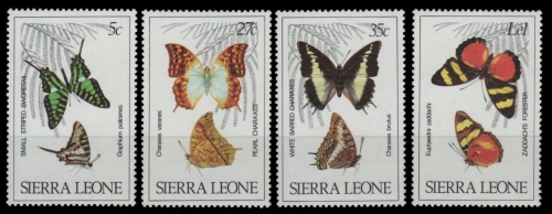 Sierra Leone 1980 - Mi-Nr. 614-617 ** - MNH - Schmetterlinge / Butterflies