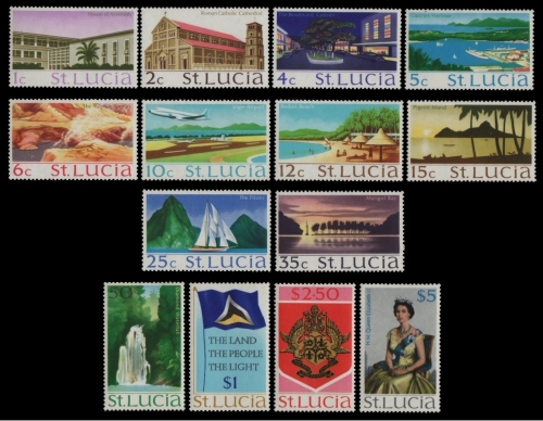 St. Lucia 1970 - Mi-Nr. 253-266 ** - MNH - Freimarken / Definitives