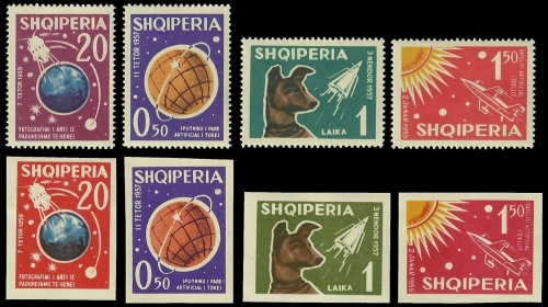 Albanien 1962 - Mi-Nr. 663-666 & 668-671 ** - MNH - Weltraum / Space
