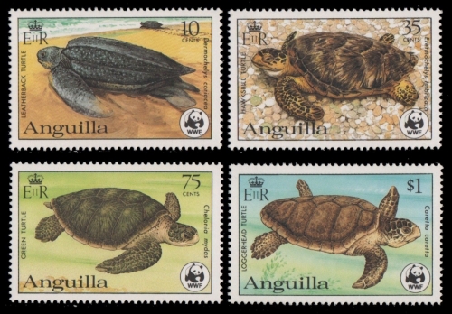 Anguilla 1983 - Mi-Nr. 541-544 ** - MNH - Schildkröten / Turtles