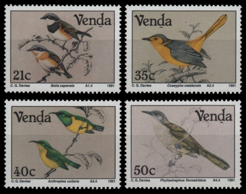 Venda 1991 - Mi-Nr. 217-220 ** - MNH - Vögel / Birds