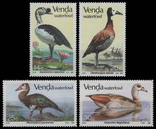 Venda 1987 - Mi-Nr. 150-153 ** - MNH - Vögel / Birds