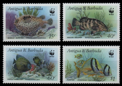 Antigua 1987 - Mi-Nr. 1010-1013 ** - MNH - Fische / Fish
