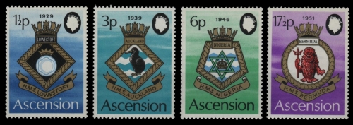 Ascension 1972 - Mi-Nr. 156-159 ** - MNH - Schiffswappen / Ship crests