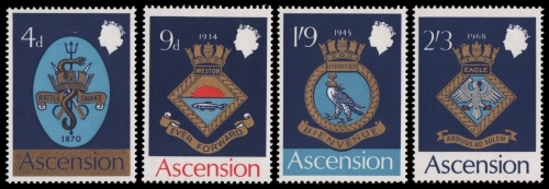 Ascension 1969 - Mi-Nr. 126-129 ** - MNH - Schiffswappen / Ship crests