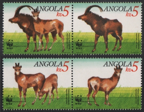 Angola 1990 - Mi-Nr. 799-802 ** - MNH - Wildtiere / Wild animals