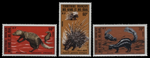 Afar und Issa 1975 - Mi-Nr. 122-124 ** - MNH - Wildtiere / Wild animals