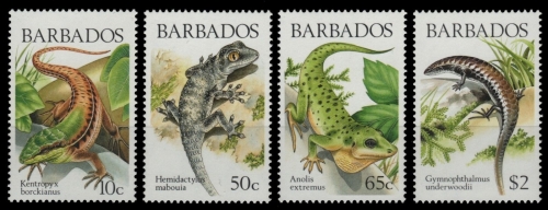 Barbados 1988 - Mi-Nr. 697-700 ** - MNH - Reptilien / Reptiles