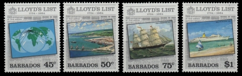 Barbados 1984 - Mi-Nr. 604-607 ** - MNH - Schiffe / Ships