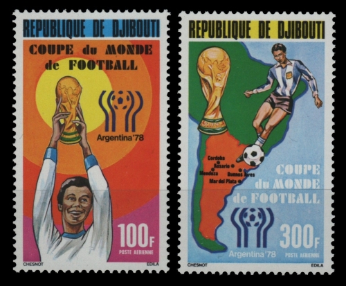 Dschibuti 1978 - Mi-Nr. 220-221 ** - MNH - Fussball / Soccer