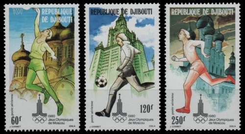 Dschibuti 1980 - Mi-Nr. 273-275 ** - MNH - Olympia Moskau