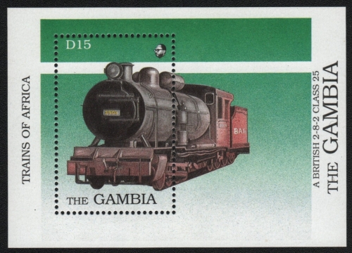 Gambia 1989 - Mi-Nr. Block 67 ** - MNH - Lokomotiven / Locomotives