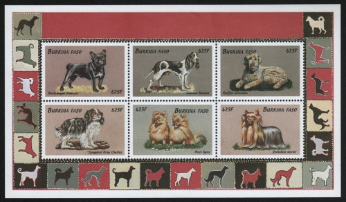 Burkina Faso 1999 - Mi-Nr. 1687-1692 ** - MNH - Hunde / Dogs
