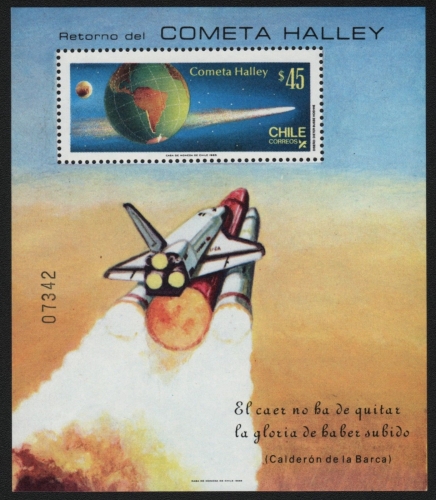Chile 1985 - Mi-Nr. Block 1 A ** - MNH - Raumfahrt / Space