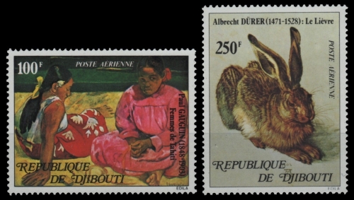 Dschibuti 1978 - Mi-Nr. 227-228 ** - MNH - Gemälde / Paintings