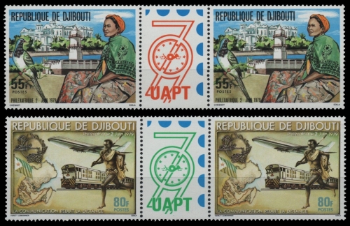 Dschibuti 1979 - Mi-Nr. 251-252 - Paare mit Zierfeld ** - MNH - Philexafrique