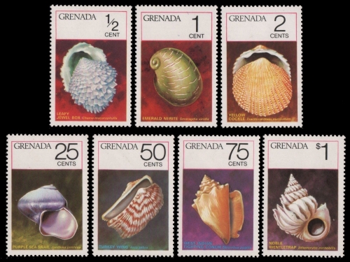 Grenada 1975 - Mi-Nr. 685-691 ** - MNH - Meeresschnecken / Marine snails