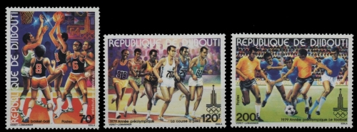 Dschibuti 1979 - Mi-Nr. 259-261 ** - MNH - Fussball / Soccer