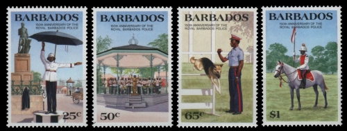 Barbados 1985 - Mi-Nr. 643-646 ** - MNH - Polizei / Police