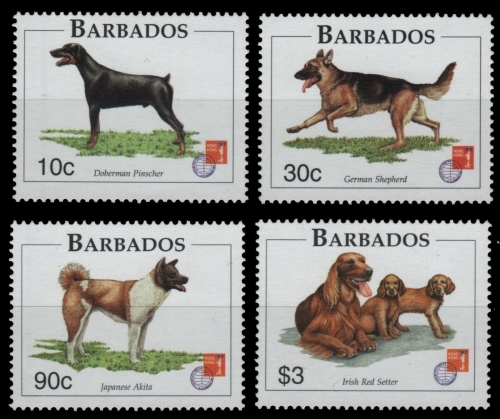 Barbados 1997 - Mi-Nr. 914-917 ** - MNH - Hunde / Dogs
