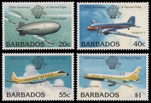 Barbados 1983 - Mi-Nr. 583-586 ** - MNH - Flugzeuge / Airplanes