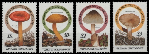Grenada-Grenadinen 1986 - Mi-Nr. 771-774 ** - MNH - Pilze / Mushroom