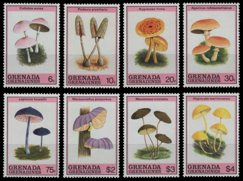 Grenada-Grenadinen 1989 - Mi-Nr. 1191-1198 ** - MNH - Pilze / Mushrooms