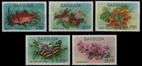 Barbuda 1978 - Mi-Nr. 425-429 ** - MNH - Fauna & Flora
