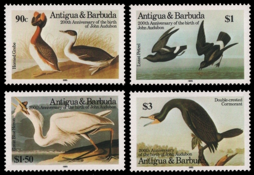Antigua 1985 - Mi-Nr. 851-854 ** - MNH - Vögel / Birds - Audubon