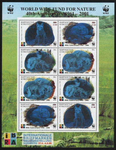 Kirgisien 2001 - Mi-Nr. 249-252 ** - MNH - KB - Wildtiere / Wild animals